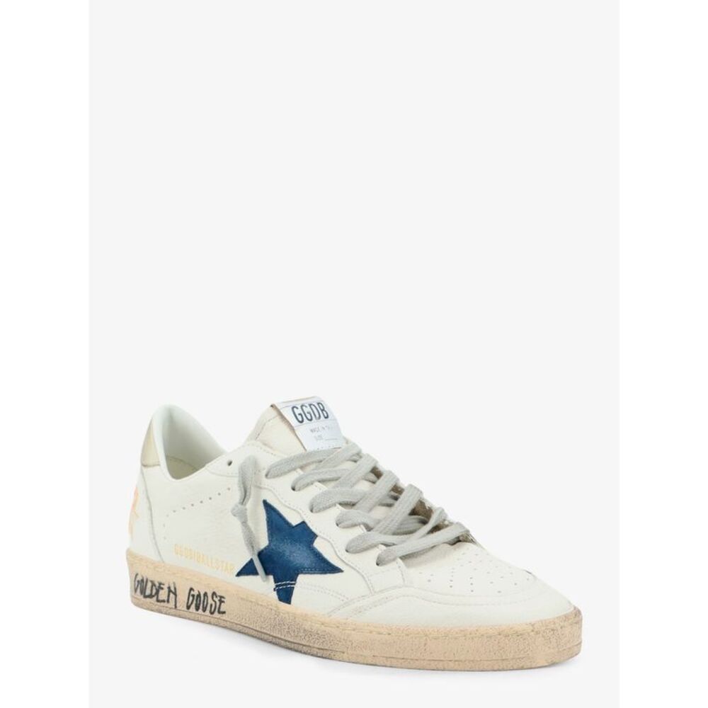 Golden Goose Deluxe Brand Men Ballstar Leather Sneakers With Iconic Side Logo - Picture 2 of 5